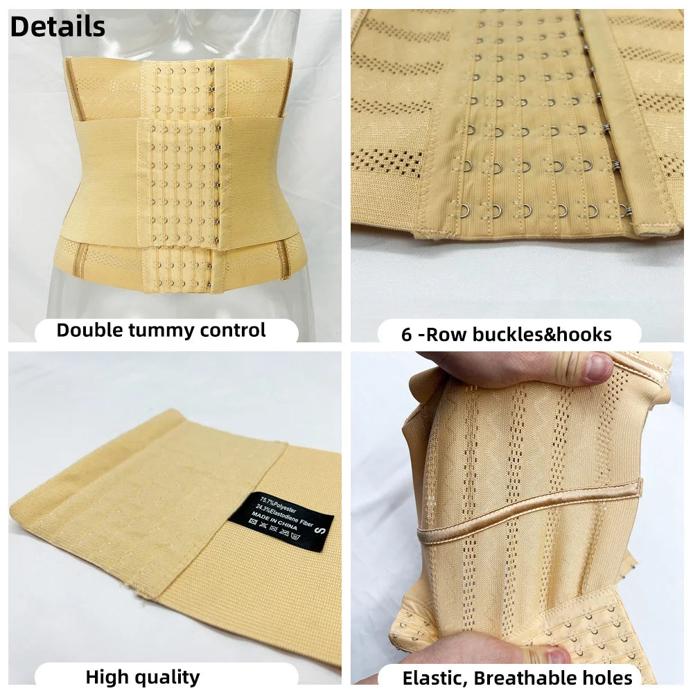Waist Trainer Body Shaper – Slimming Sheath Flat Belly Corset Belt for Women