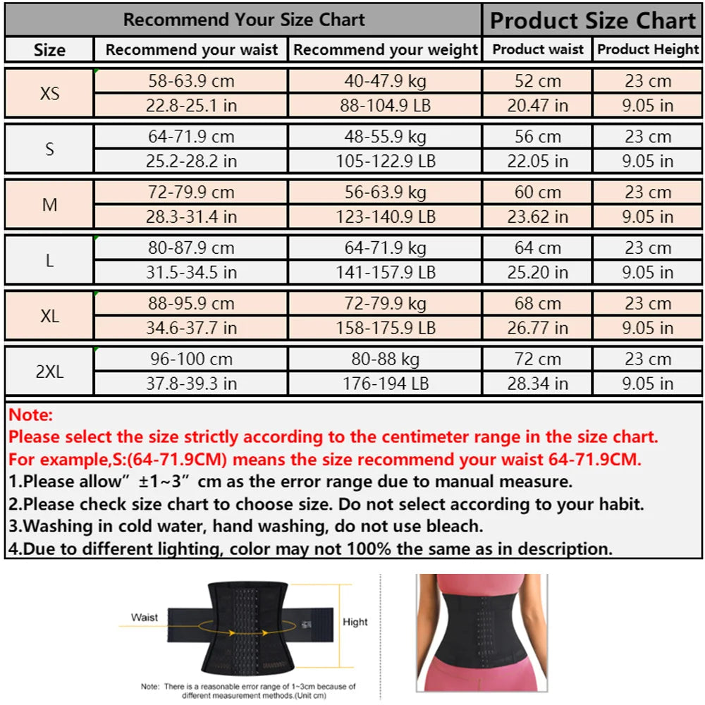 Waist Trainer Body Shaper – Slimming Sheath Flat Belly Corset Belt for Women