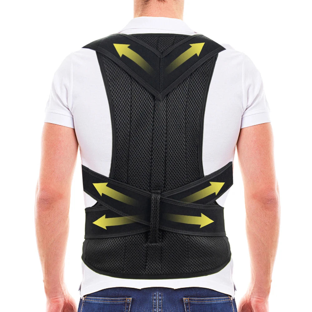 Adjustable Back Brace & Posture Corrector – Lumbar Support for Men & Women”
