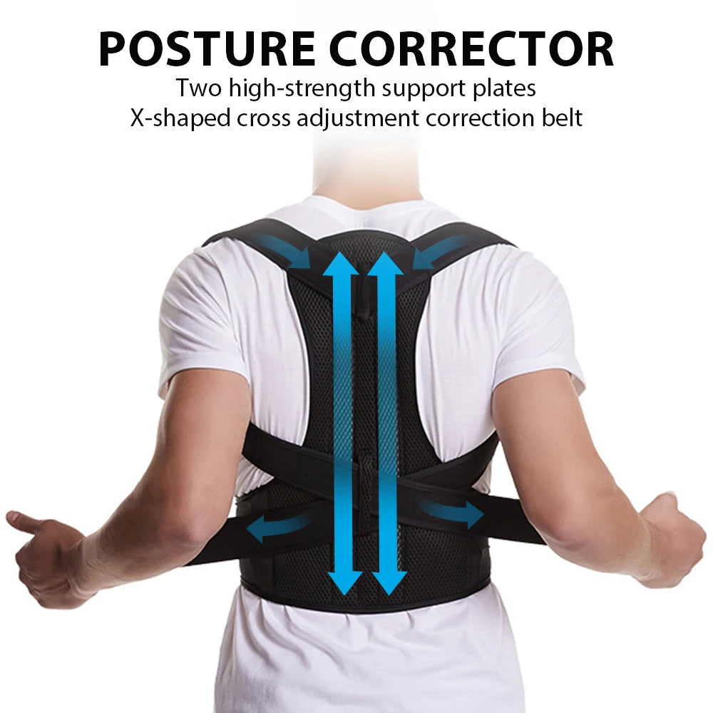 Adjustable Back Brace & Posture Corrector – Lumbar Support for Men & Women”