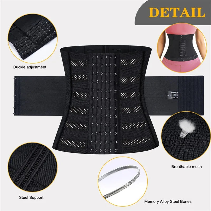 Waist Trainer Body Shaper – Slimming Sheath Flat Belly Corset Belt for Women