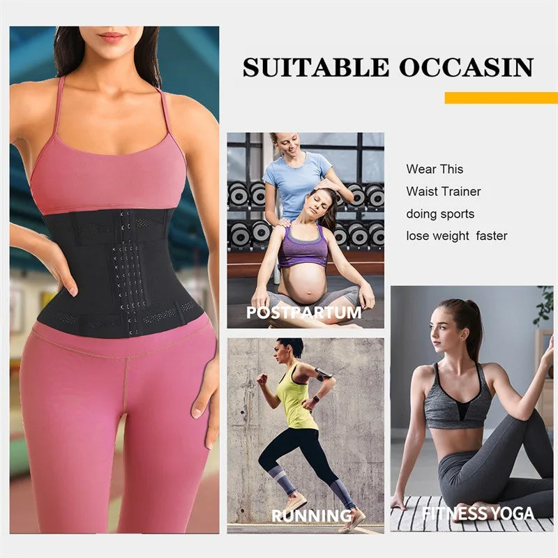 Waist Trainer Body Shaper – Slimming Sheath Flat Belly Corset Belt for Women