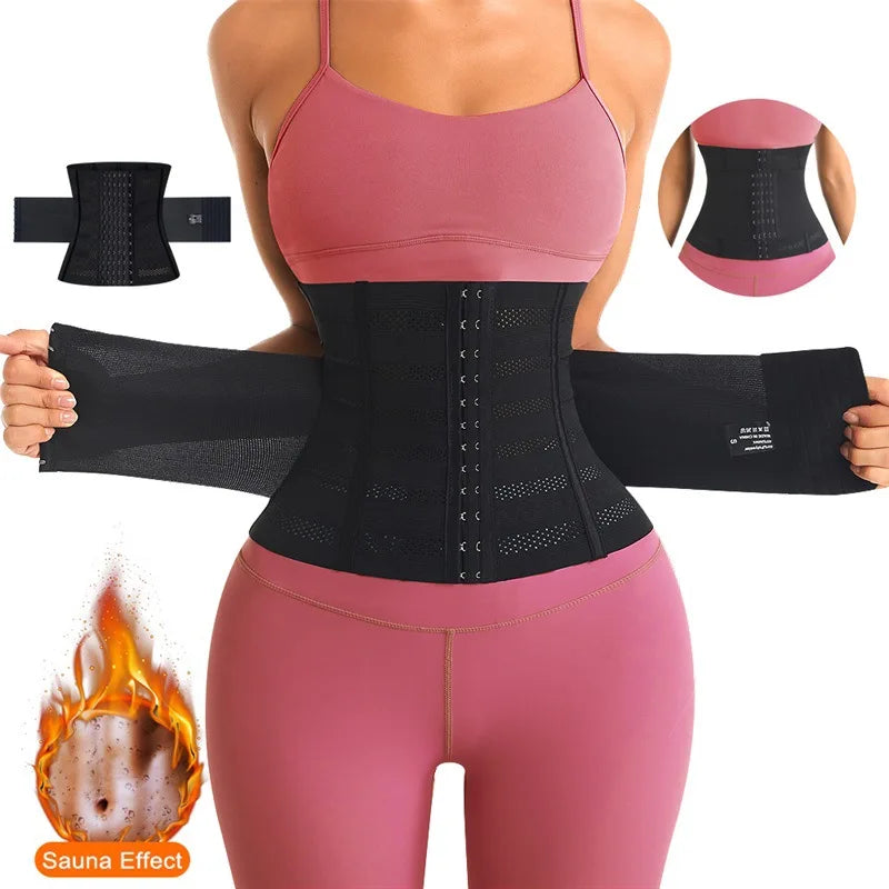Waist Trainer Body Shaper – Slimming Sheath Flat Belly Corset Belt for Women